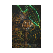 Neon Jungle Tiger Luxe Statement Tropical Wall Art & Canvas Print