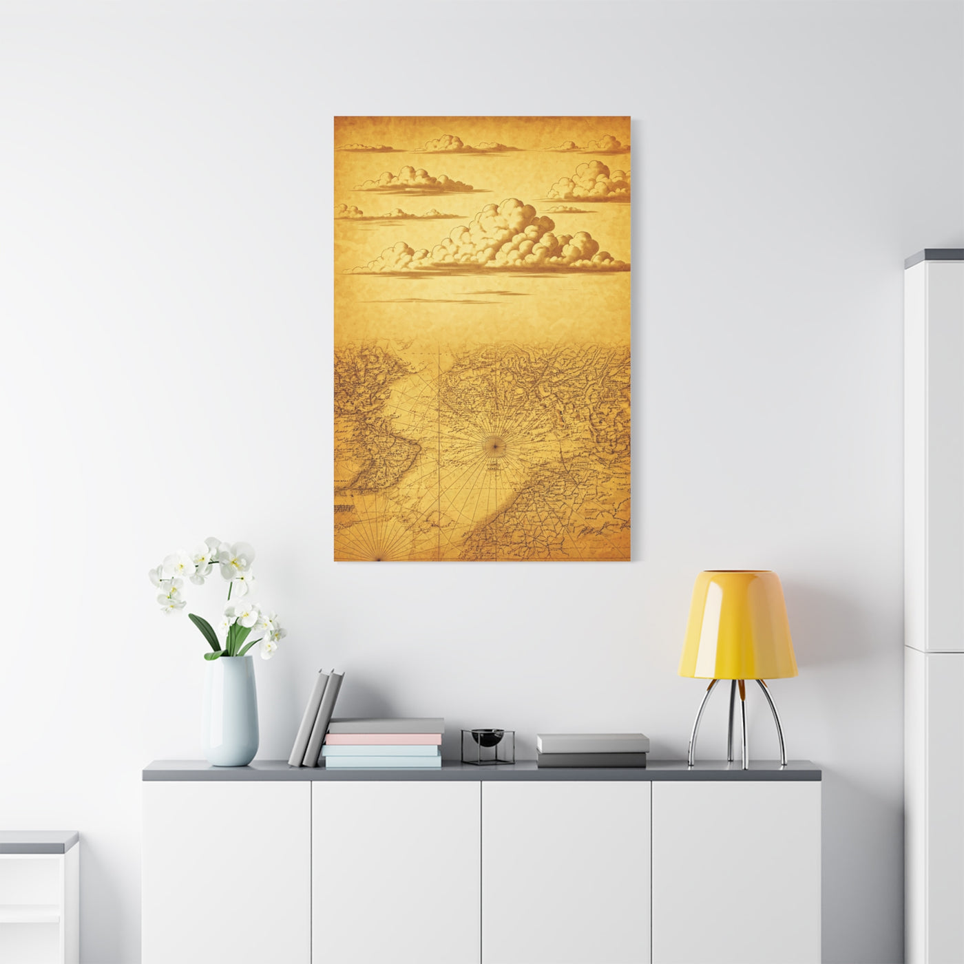 Vintage Compass Journey Map Wall Art & Canvas Prints