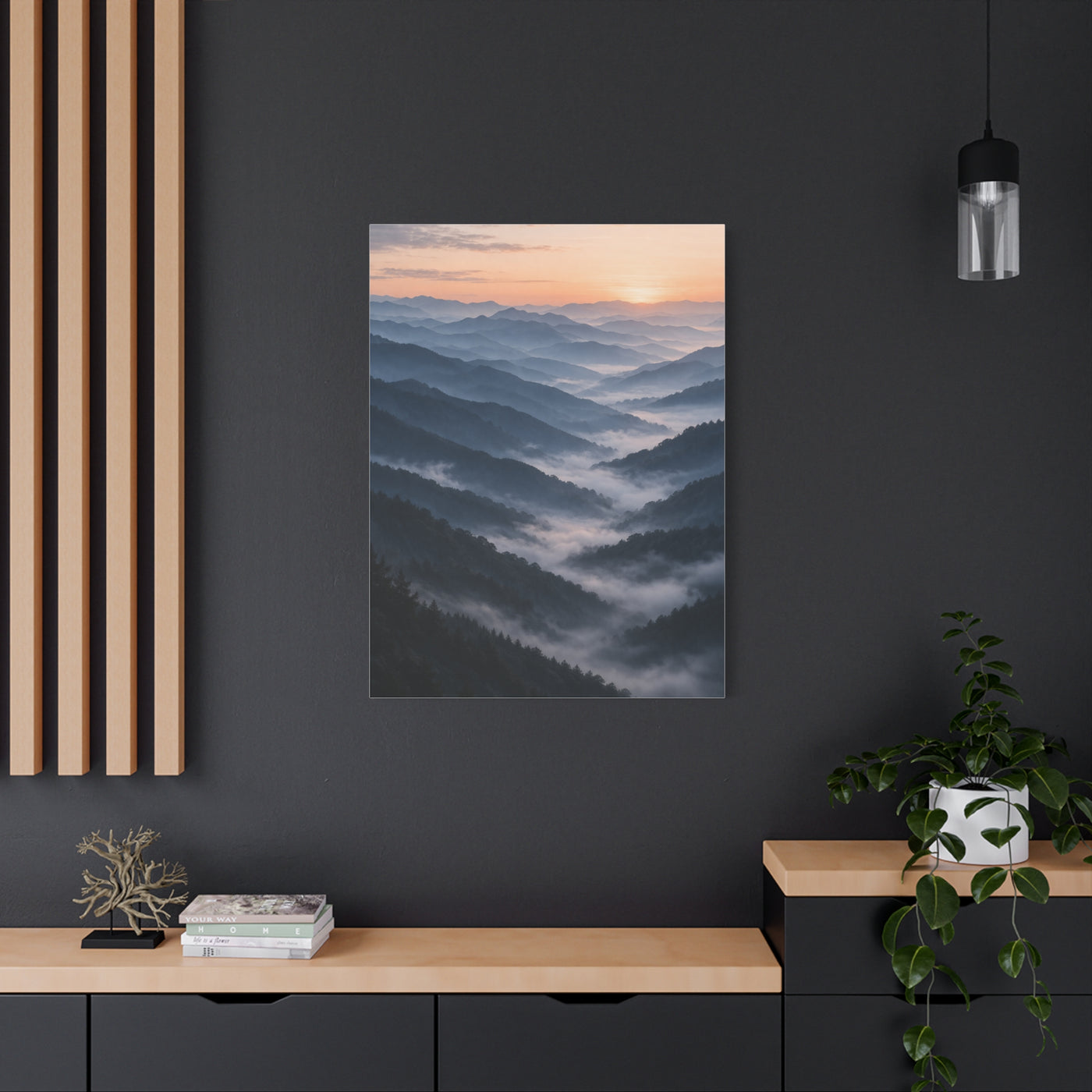 Endless Layered Mountain Ridges Dawn Wall Art & Canvas Print