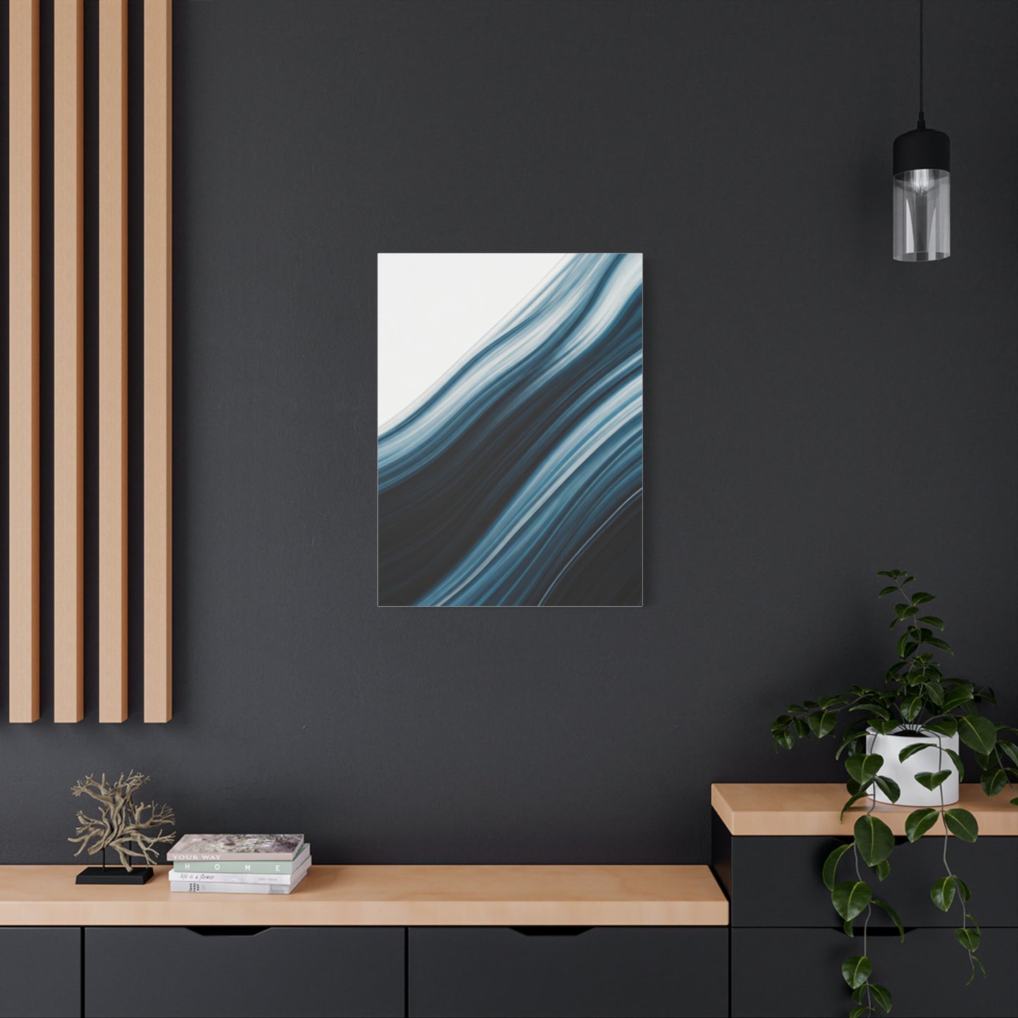 Midnight Tide Flow Abstract Wall Art & Canvas Prints