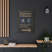 Vintage Subway Sign Industrial Wall Art & Canvas Print