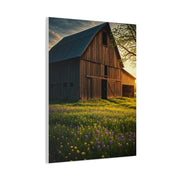 Wildflower Meadow Barn at Sunrise Wall Art & Canvas Prints
