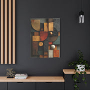 Sculptural Geometric Panel Abstract Wall Art & Canvas Print