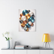Overlapping Multicolor Metal Circles Wall Art & Canvas Print