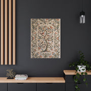 Folk Art Botanical Tree Embroidery Panel Wall Art & Canvas Print