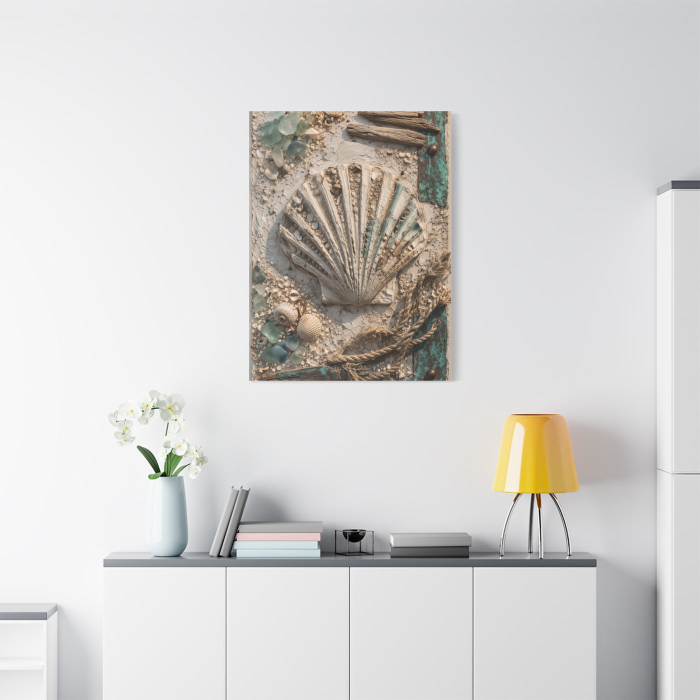 Coastal Shell Relief Composition Wall Art & Canvas Print