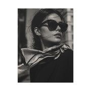 High-Fashion Sunglasses Portrait Wall Art & Canvas Print