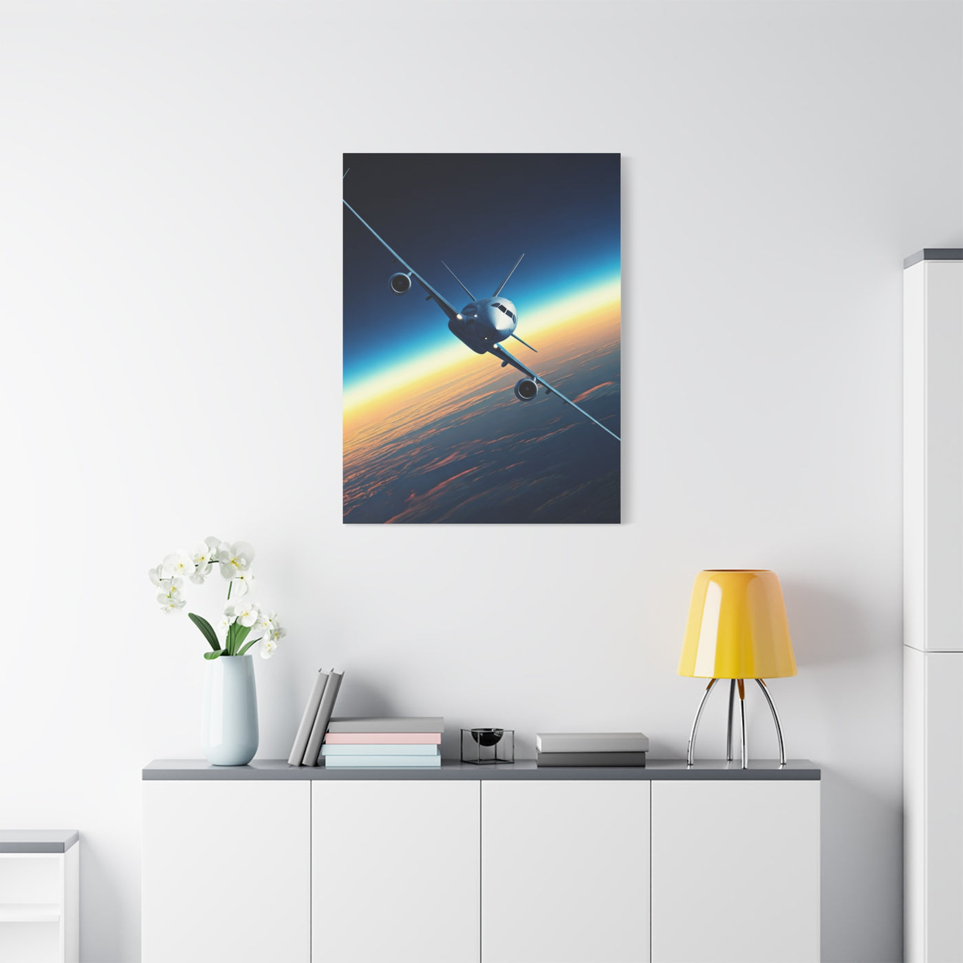 Sunset Jet Flight Path Wall Art & Canvas Prints