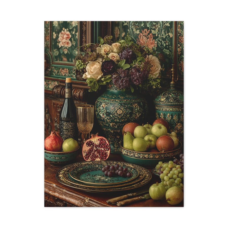 Ornamental Heritage Dining Still Life Wall Art & Canvas Print