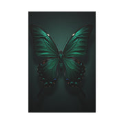 Symmetrical Emerald Butterfly Portrait Wall Art & Canvas Prints