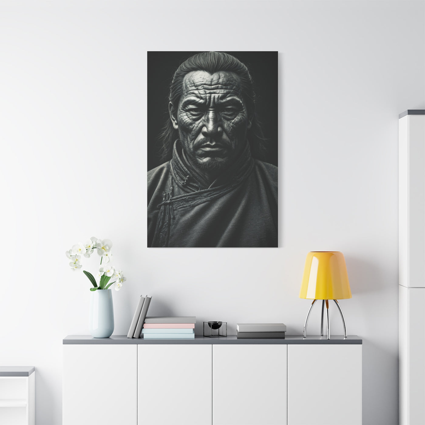 Face of Time Black & White Portrait Wall Art & Canvas Prints
