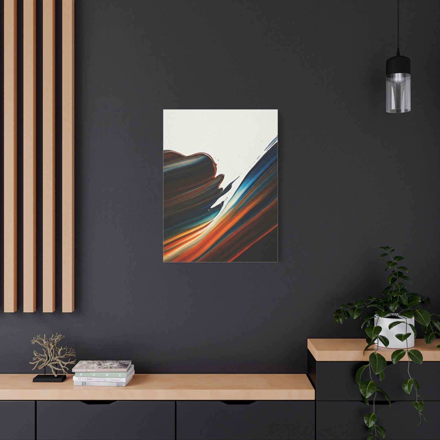 Expressive Dark Flow Abstract Wall Art & Canvas Prints