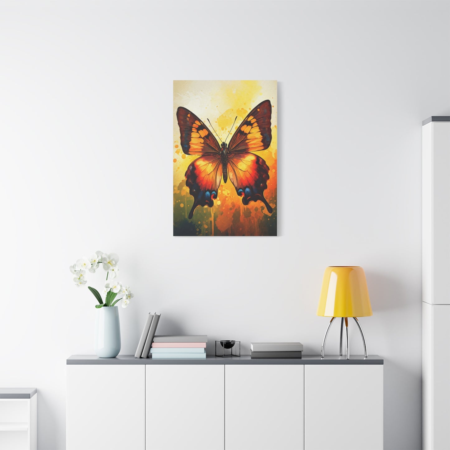 Watercolor Splash Butterfly Wall Art & Canvas Prints