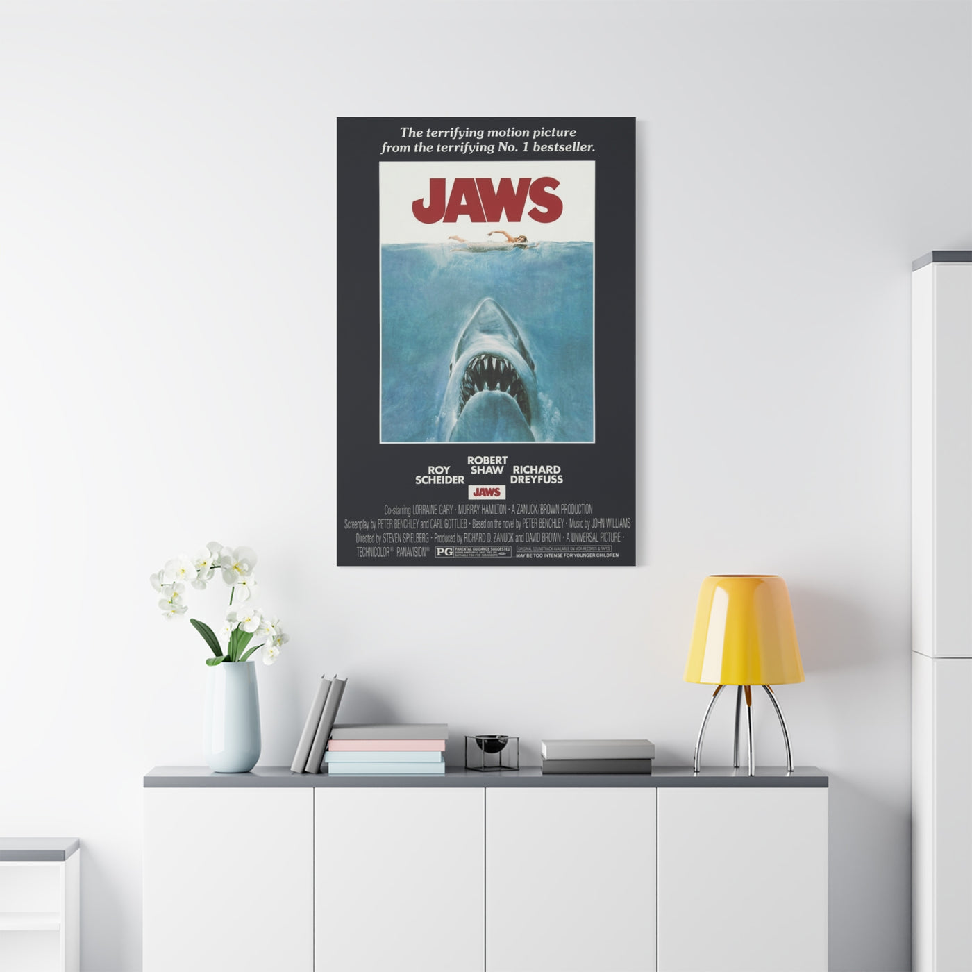 Jaws Movie Poster Wall Art & Canvas Print