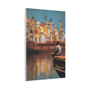 Mediterranean Industrial Harbor Contemporary Wall Art & Canvas Print