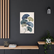 Navy Ginkgo Botanical Elegance Wall Art & Canvas Print