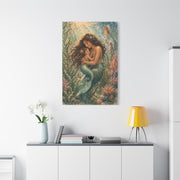 Mother and Child Mermaid Embrace Wall Art & Canvas Print