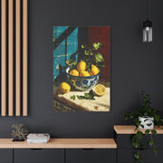 Mediterranean Lemon Bowl Painterly Kitchen Wall Art & Canvas Print