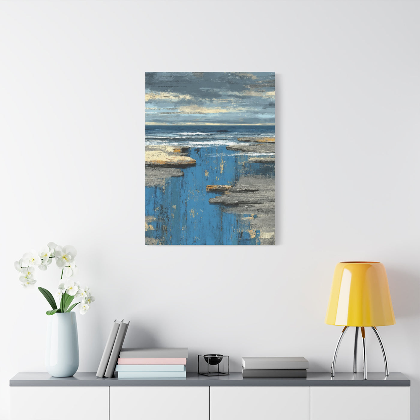 Coastal Horizon Abstract Seascape Wall Art & Canvas Print