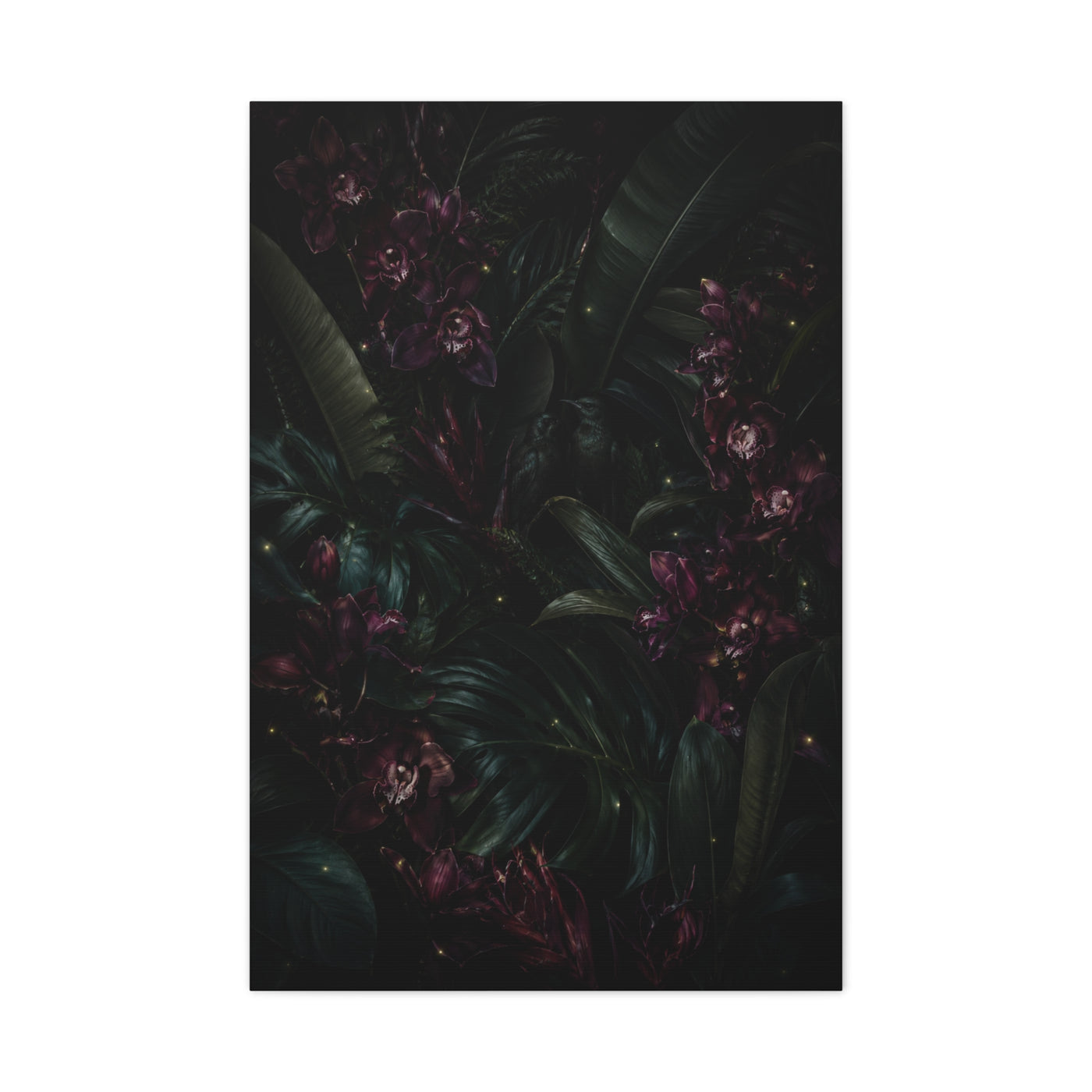 Tropical Noir Orchid Midnight Romance Wall Art & Canvas Print