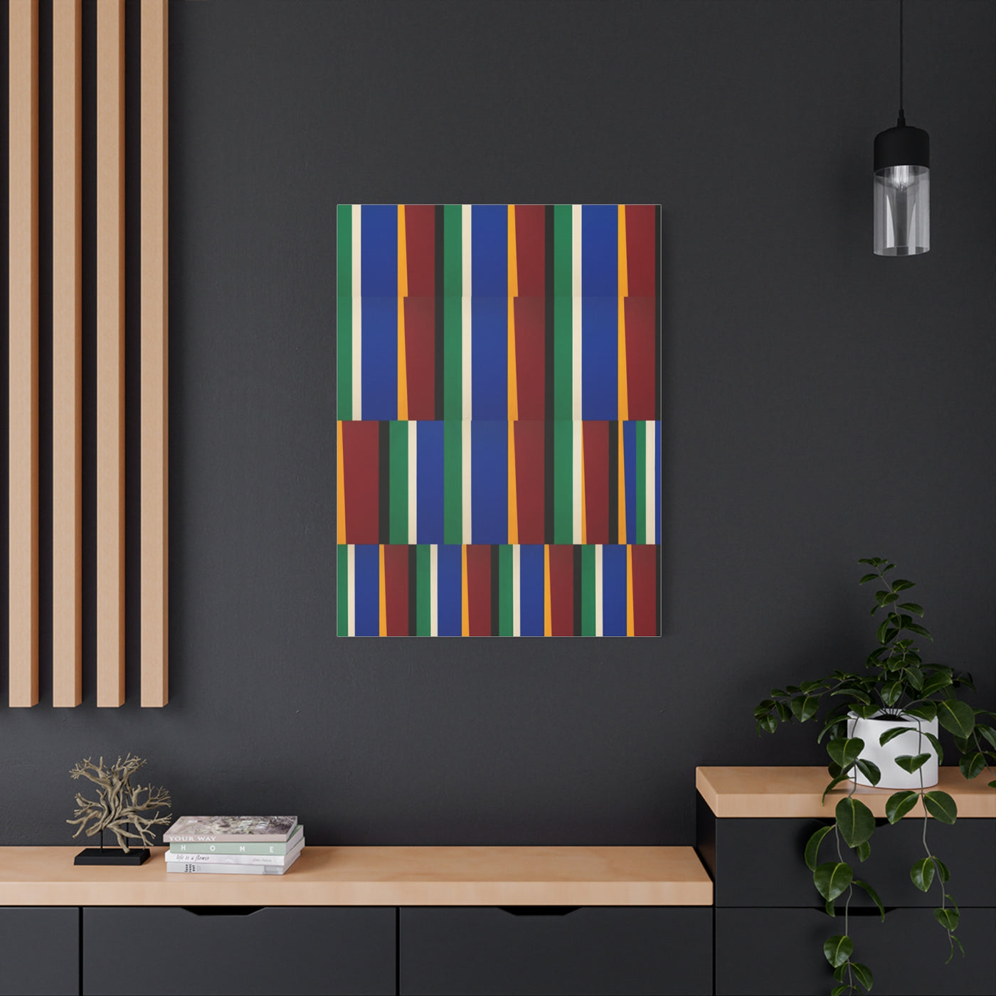 Offset Geometric Color-Field Wall Art & Canvas Print