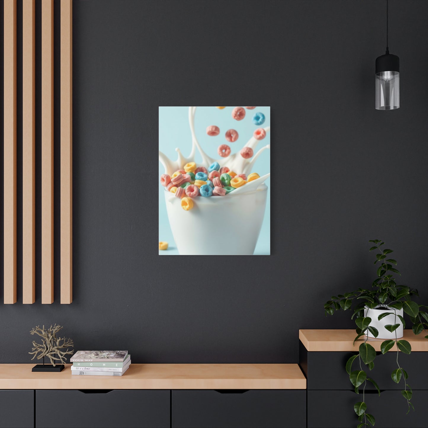 Fruit Loops in Milk Art Premium Canvas 17 Wall Art & Canvas Print