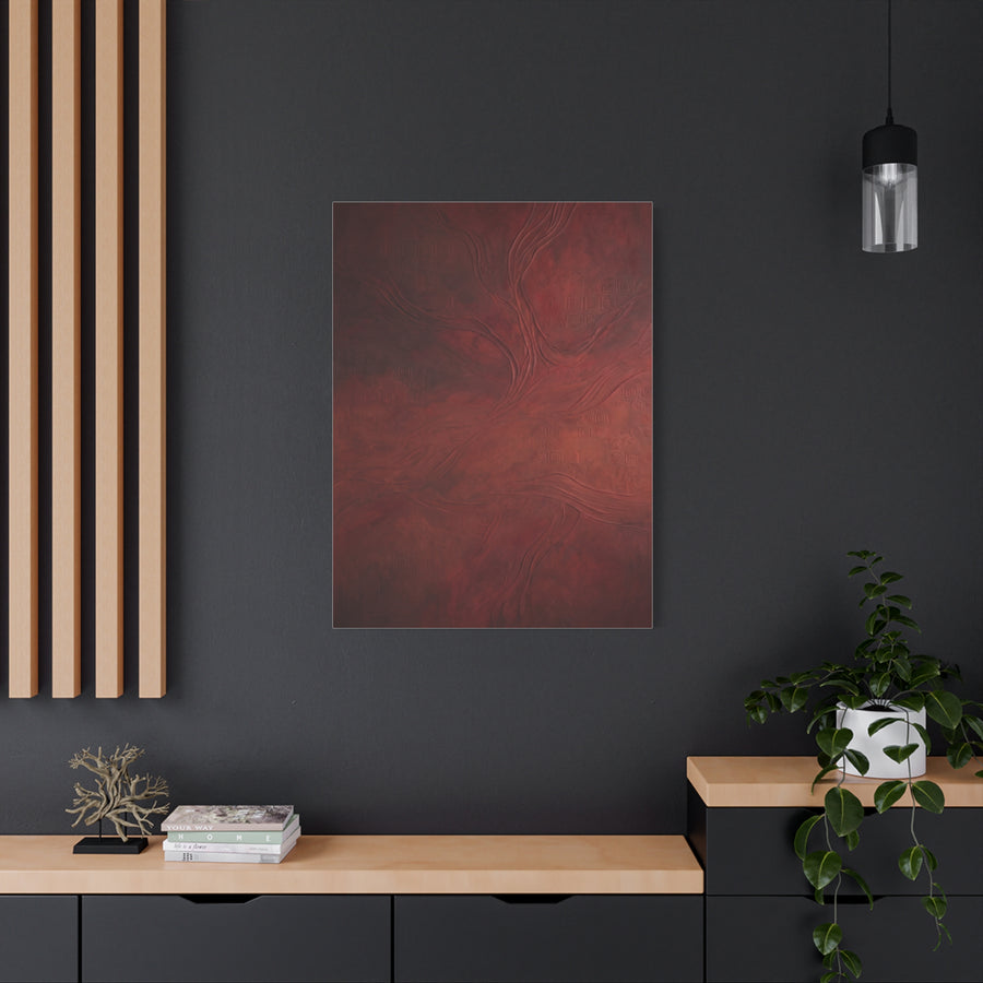 Earthy Red Wabi-Sabi Texture Abstraction Wall Art & Canvas Print