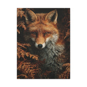 Autumn Woodland Fox Portrait Wall Art & Canvas Print