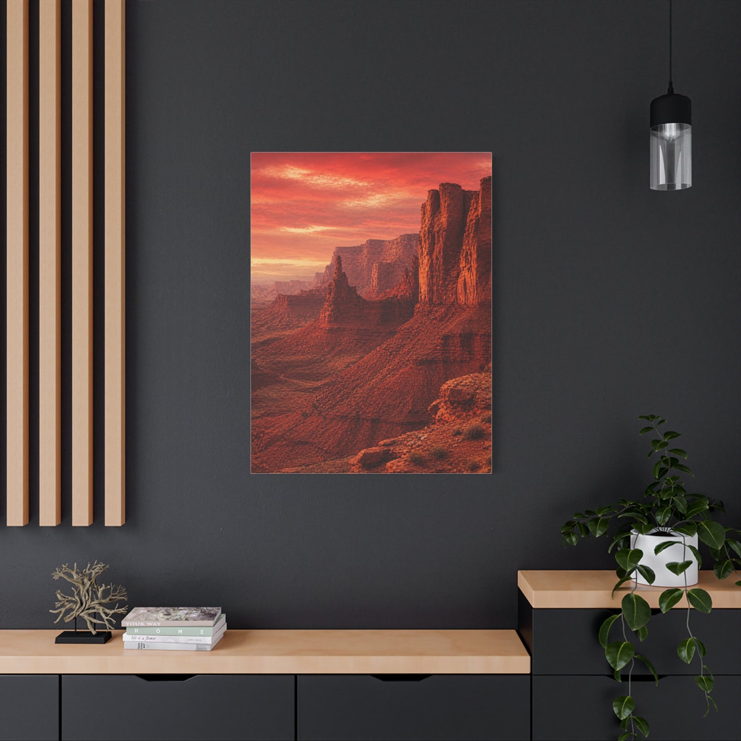 Desert Red Canyon Landscape Wall Art & Canvas Print