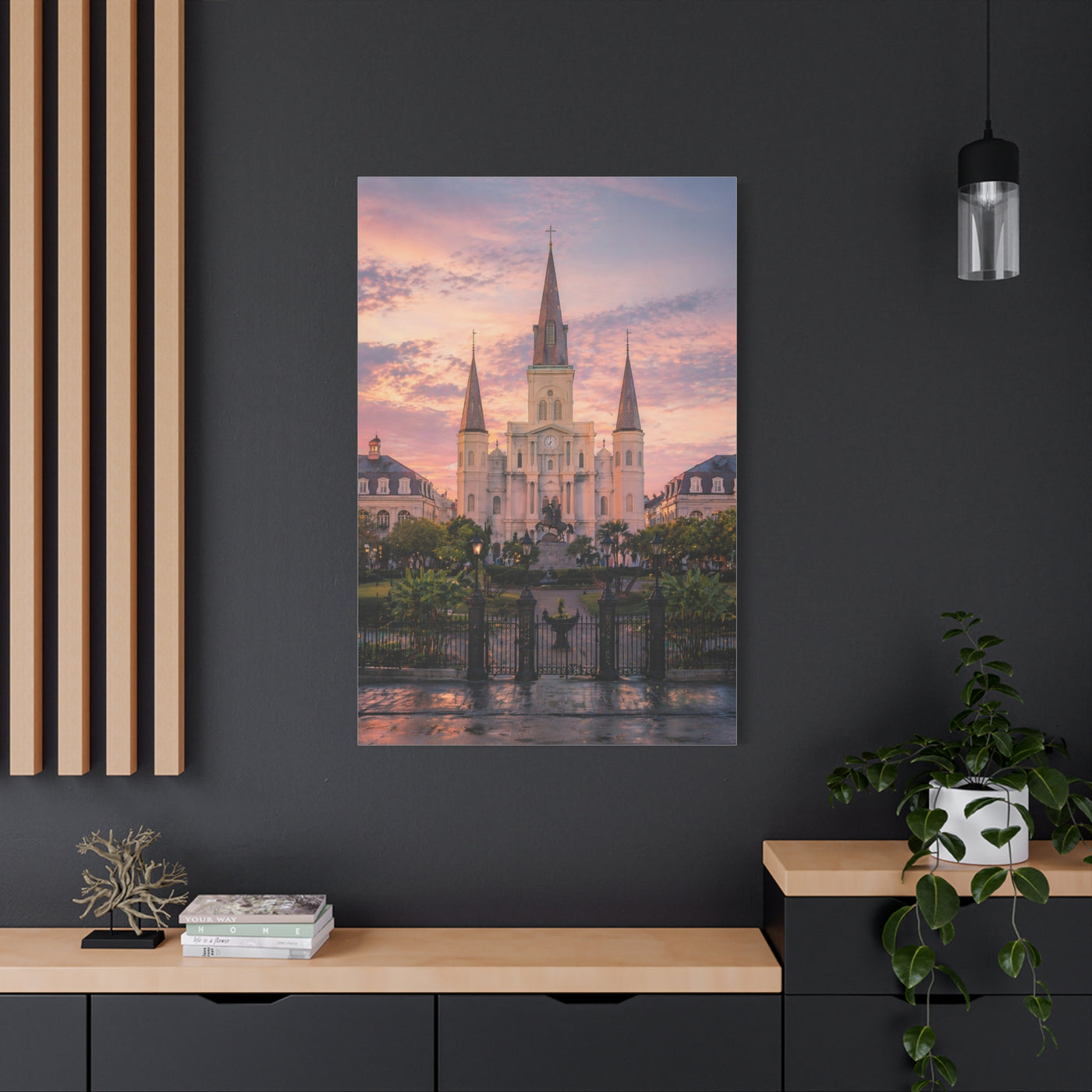 St. Louis Cathedral Sunrise Square Wall Art & Canvas Print