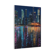 Singapore Skyline Marina Bay Night Reflections Wall Art & Canvas Print