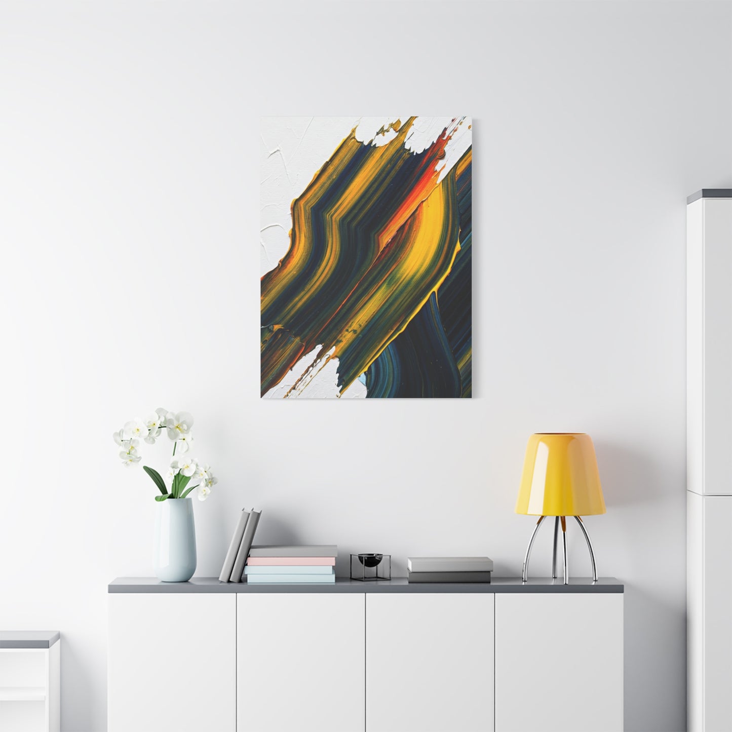 Dark Gold Layered Flow Abstract Wall Art & Canvas Prints