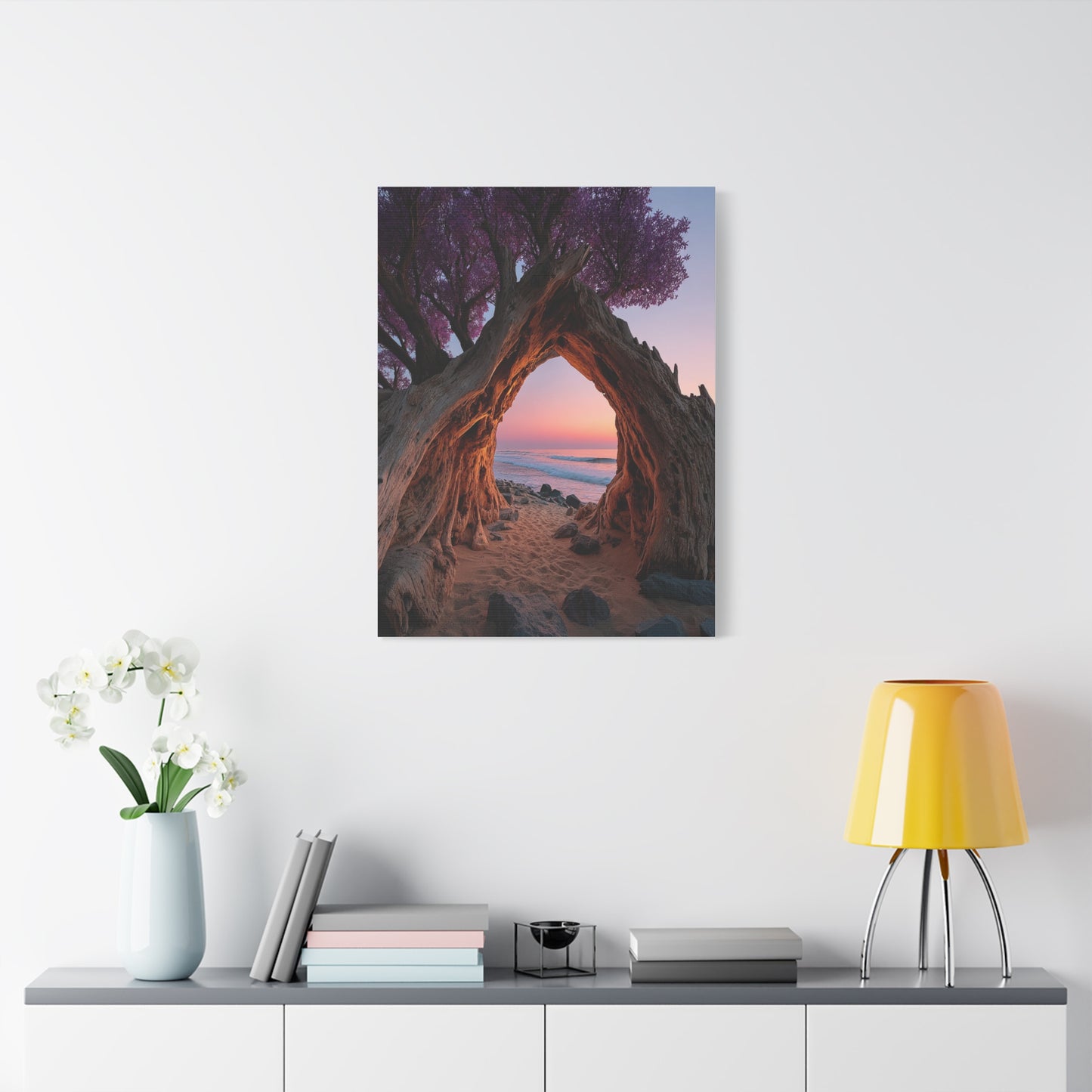 Driftwood Arch Coastal Sunset Wall Art & Canvas Print
