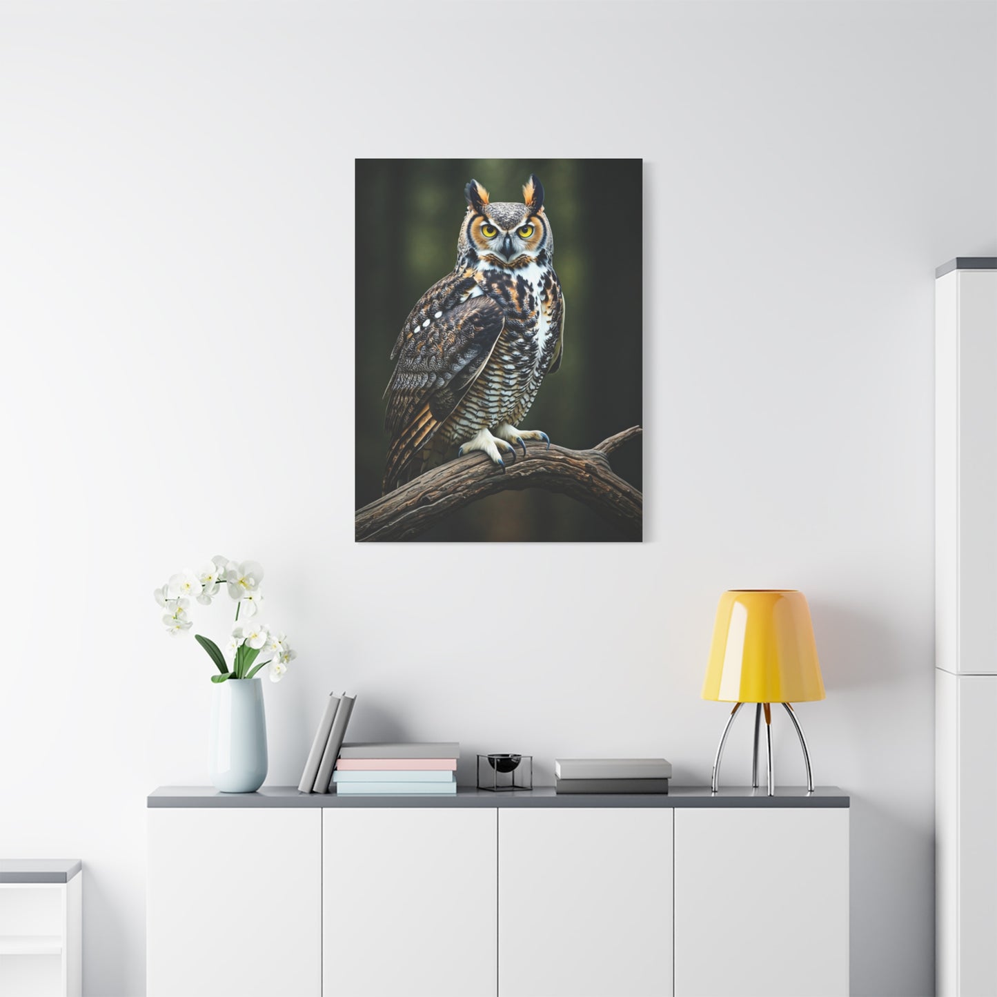 Majestic Owl Perch Wall Art & Canvas Prints