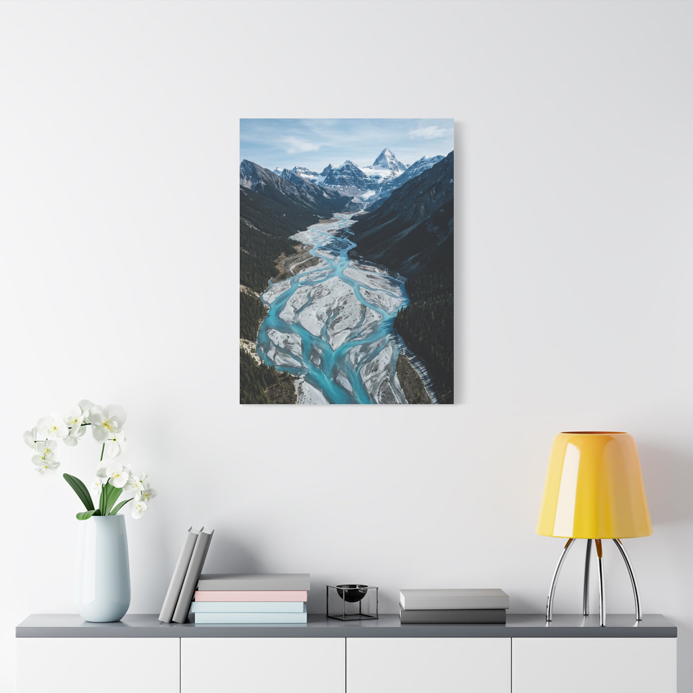 Glacial River Valley Aerial Wall Art & Canvas Print