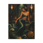 Art Deco Emerald Mermaid Luxe Wall Art & Canvas Print