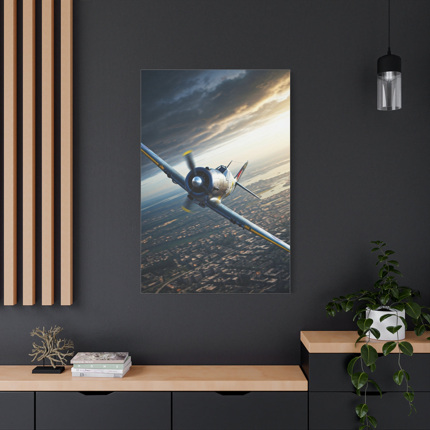 Cockpit Horizon Combat Flight Wall Art & Canvas