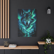 Aurora Spirit Wolf Cosmic Landscape Wall Art & Canvas Print