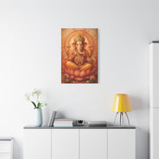 Lord Ganesha Lotus Blessing Wall Art & Canvas Print