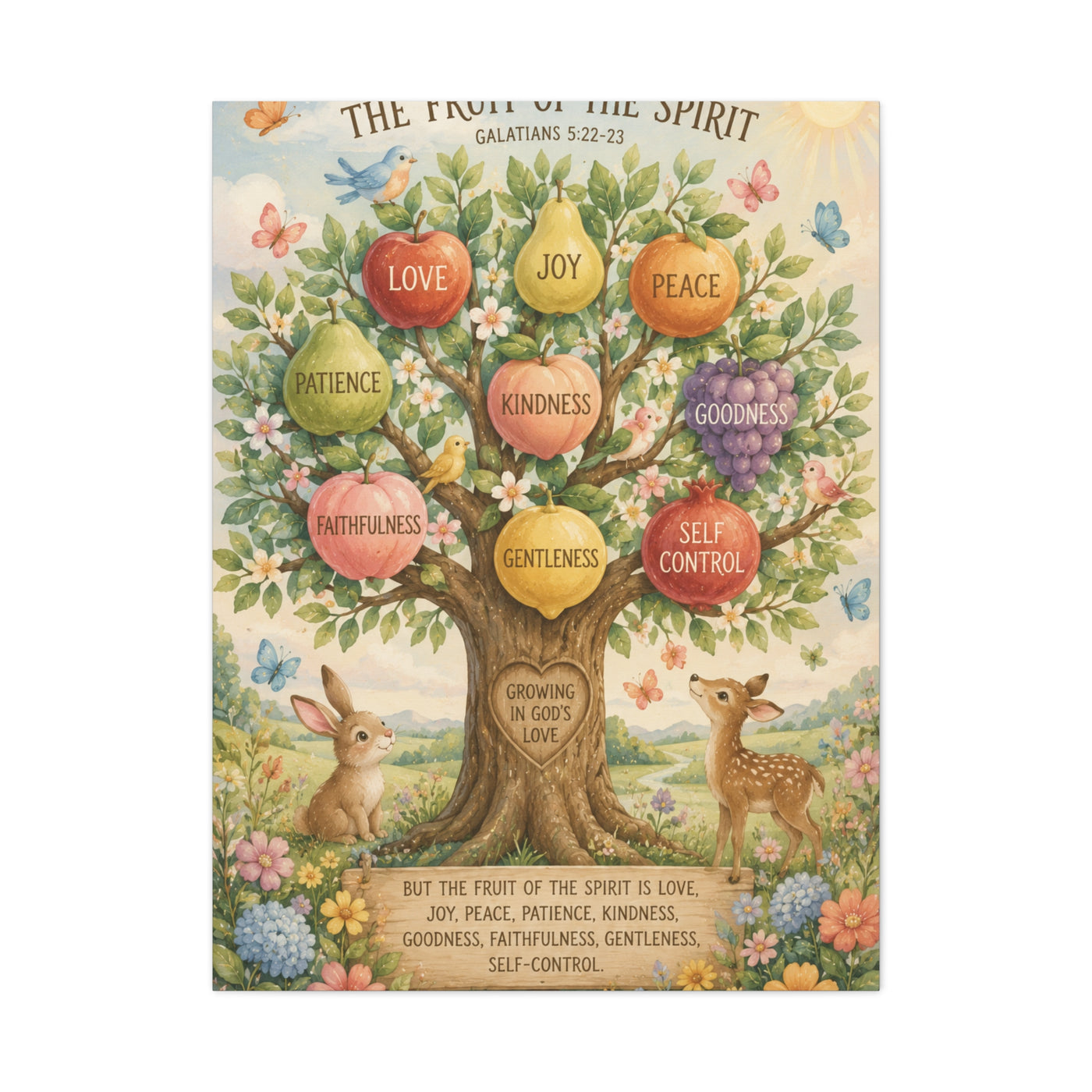 Fruit of the Spirit Children’s Scripture Wall Art & Canvas Print