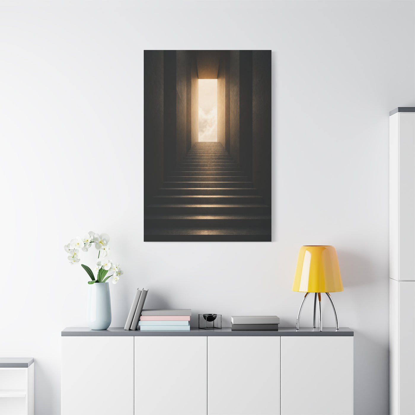 Staircase to Light Motivation Wall Art & Canvas Print