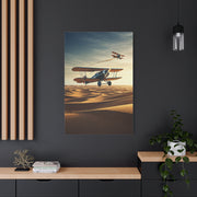 Desert Dawn Biplane Adventure Wall Art & Canvas Prints