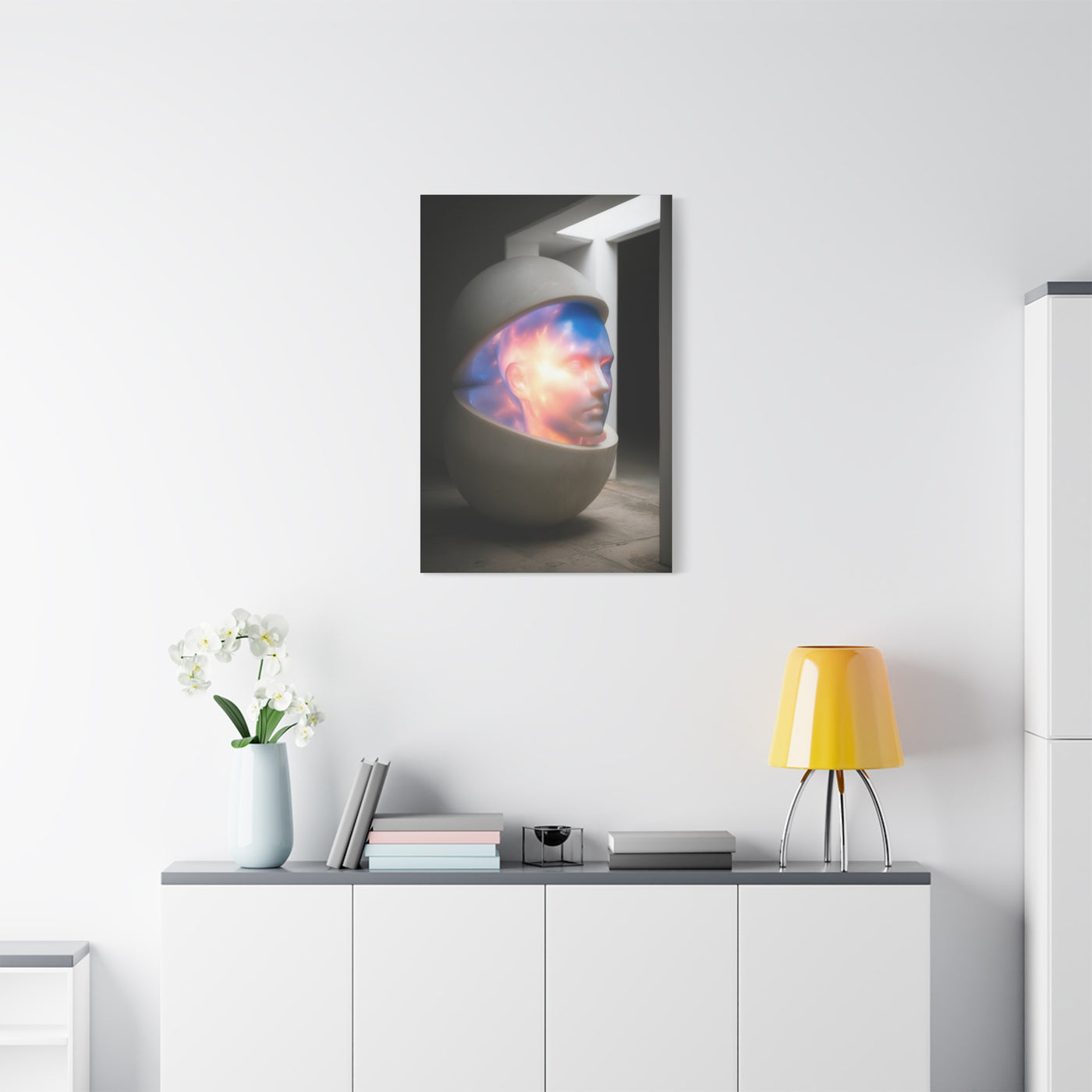Surreal Cosmic Mind Sculpture Wall Art & Canvas Print