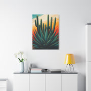 Agave Foreground Desert Saguaro Painting Wall Art & Canvas Prints