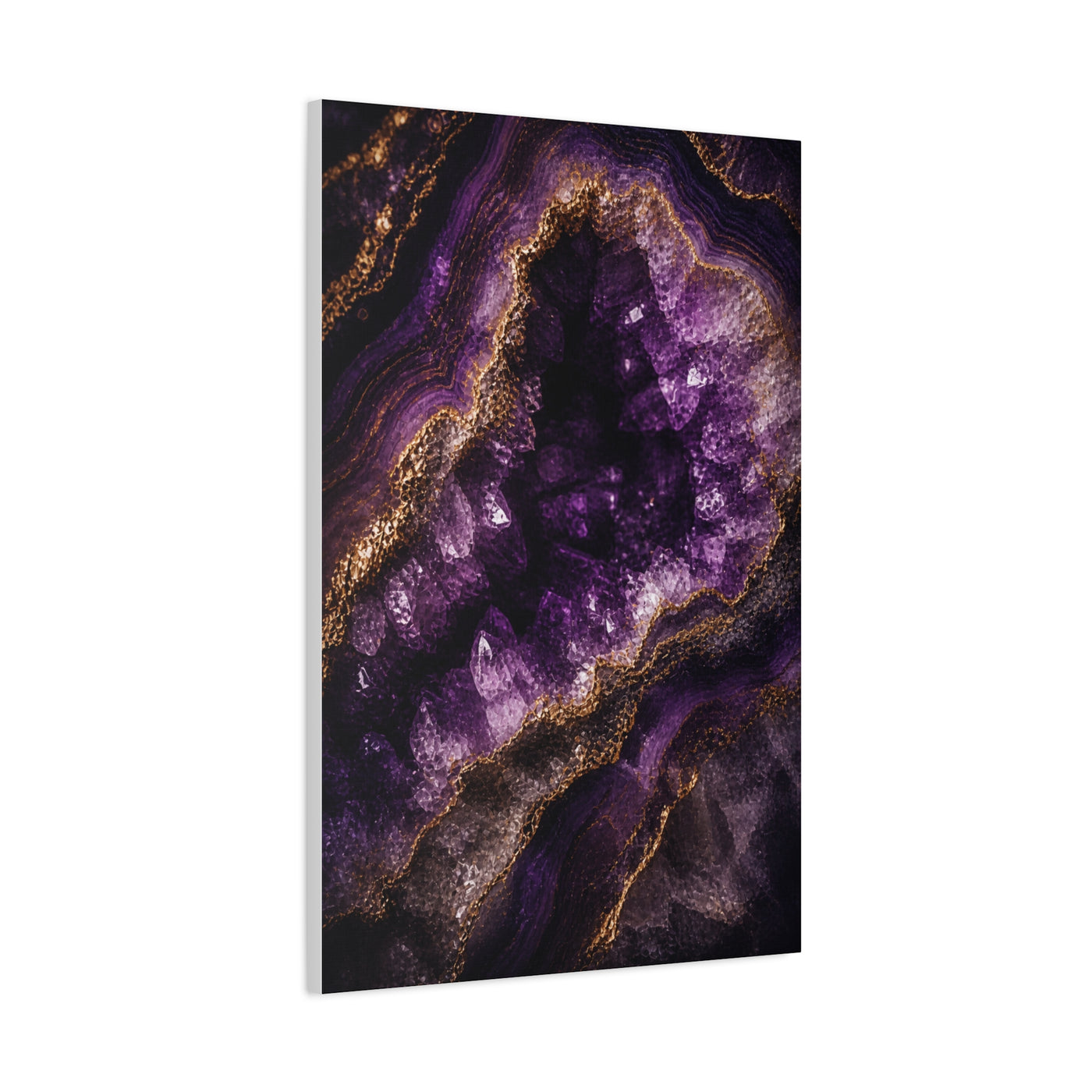 Amethyst Geode Crystal Abstraction Wall Art & Canvas Print
