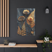 Golden Botanical Relief Composition Wall Art & Canvas Print