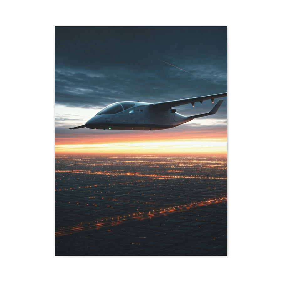 Twilight Cruiser Over Lights Wall Art & Canvas Prints