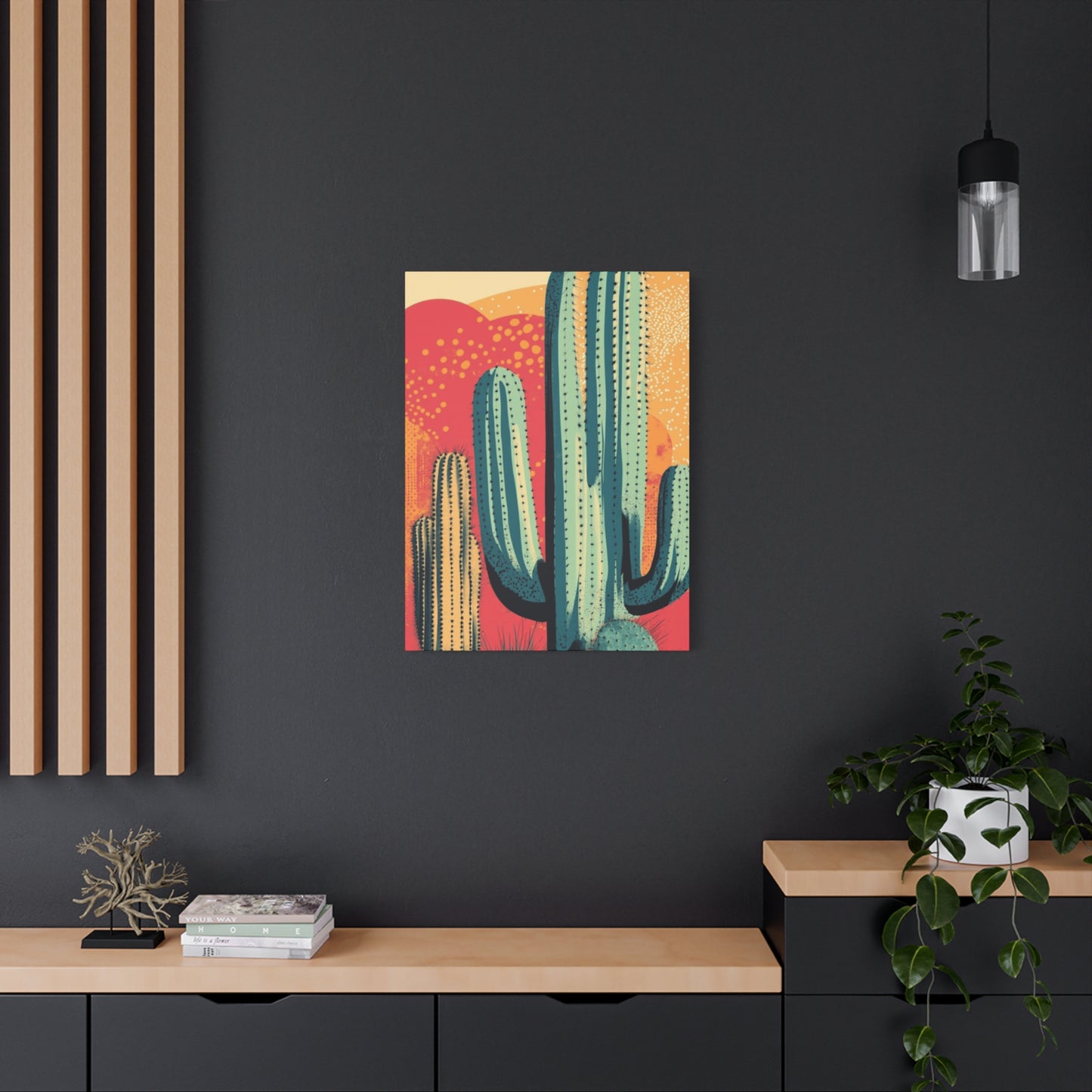 Bright Cactus Painting Wall Art & Canvas Prints