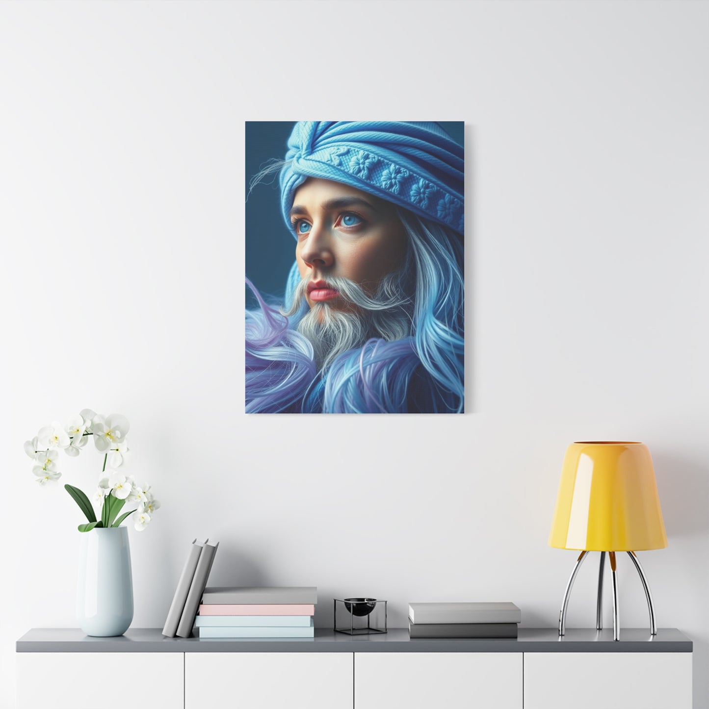 Blue & Gray Art Supreme Canvas Wall Art & Canvas Print