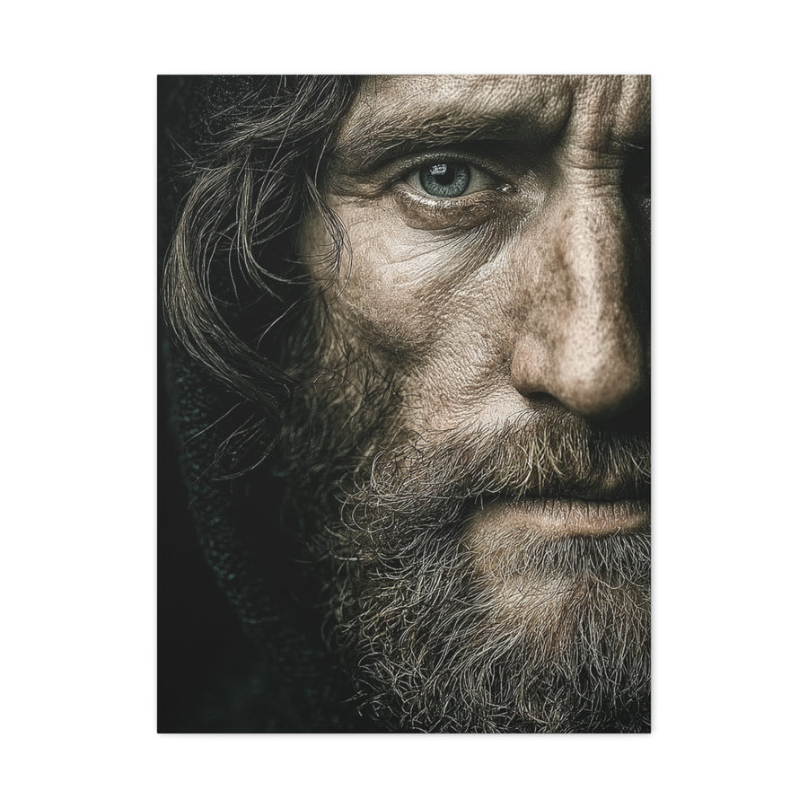 Christ Close-Up Emotional Portrait Wall Art & Canvas Print